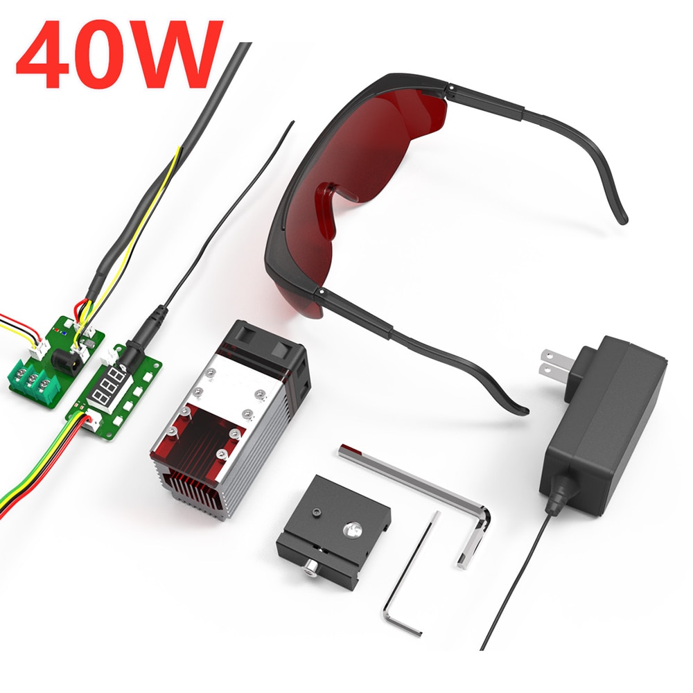 30W/40W Laser Module Kit Laser Head 450nm TTL Module for NEJE Laser Engraver Wood Cutting Tool - Image 4