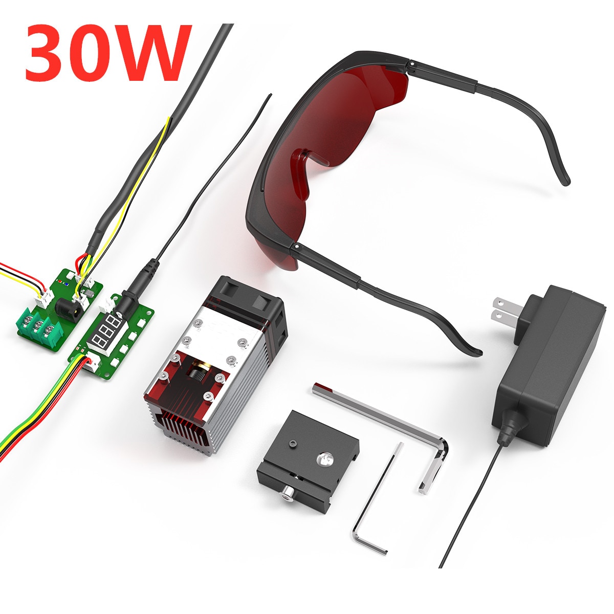 30W/40W Laser Module Kit Laser Head 450nm TTL Module for NEJE Laser Engraver Wood Cutting Tool - Image 5
