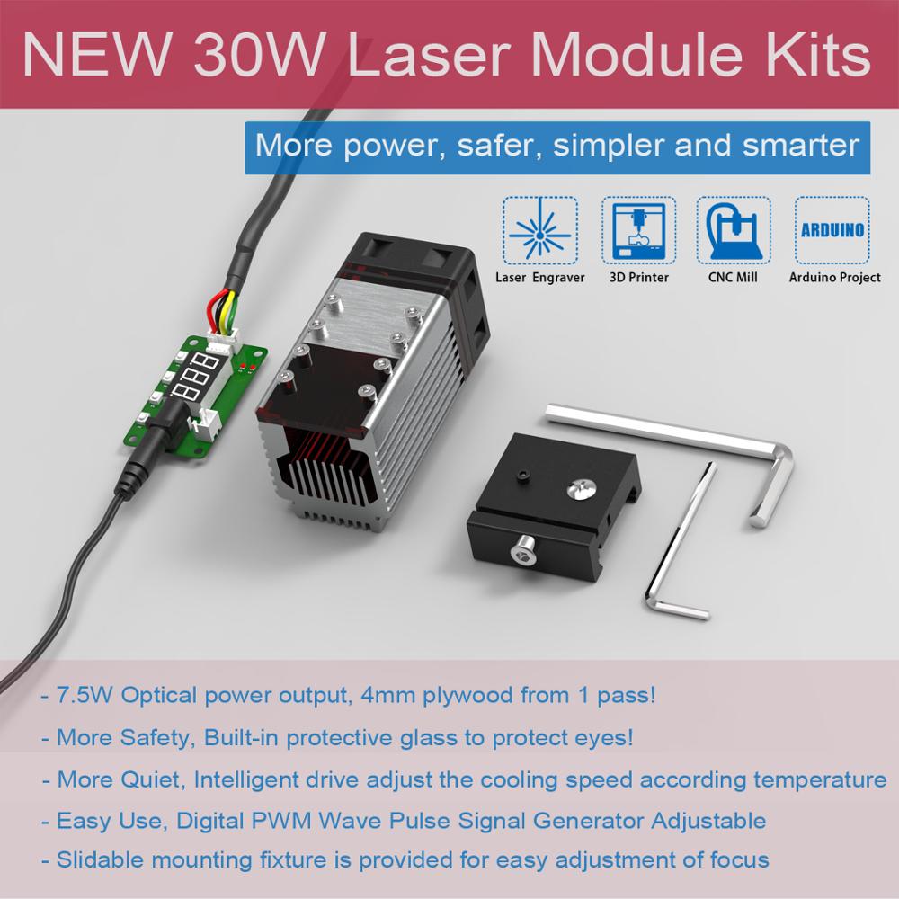 30W/40W Laser Module Kit Laser Head 450nm TTL Module for NEJE Laser Engraver Wood Cutting Tool