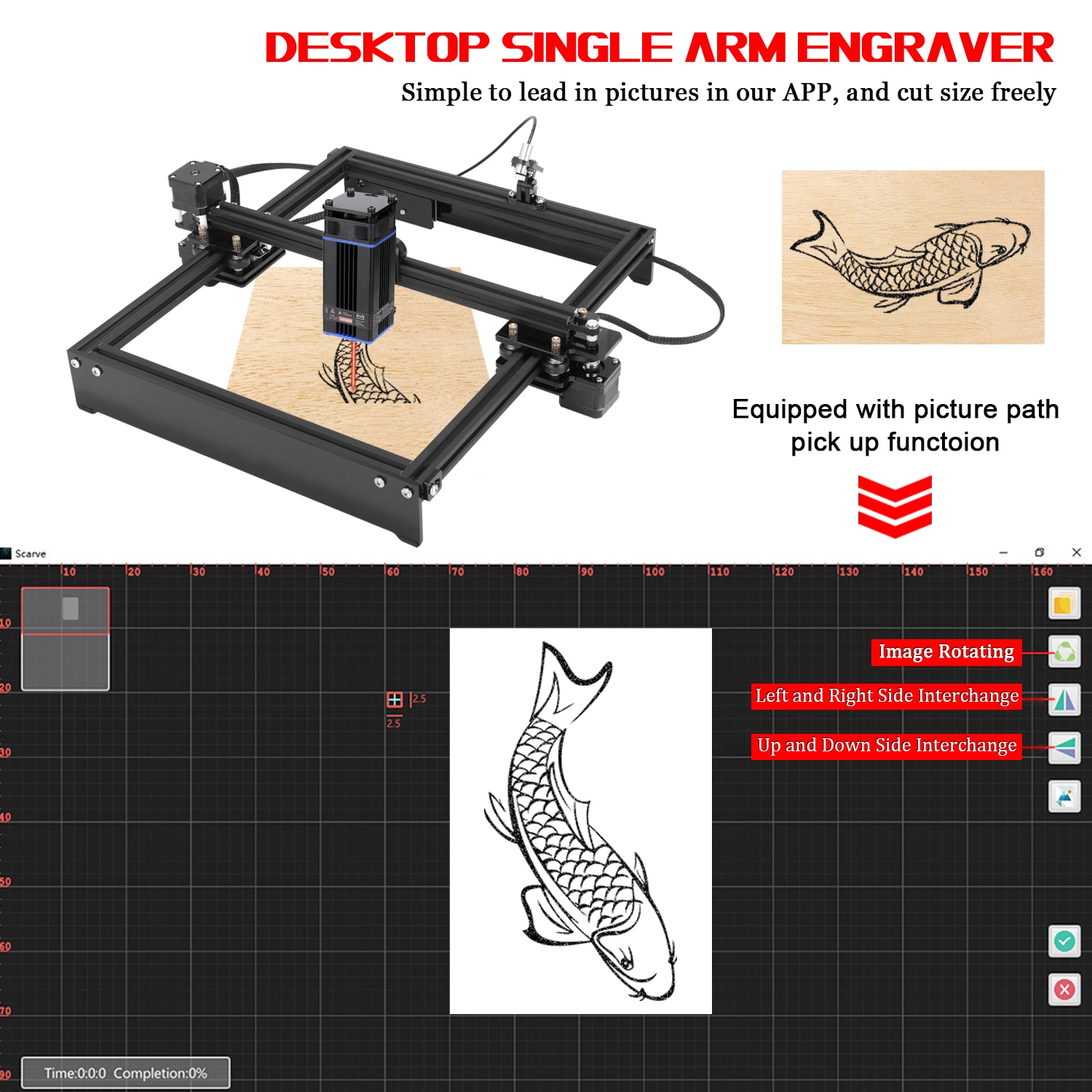 30W Laser Module Laser Head Engraving Carving Machine Parts Single-Arm Universal Engraver Accessory DIY Mini Carver Carvehead - Image 4
