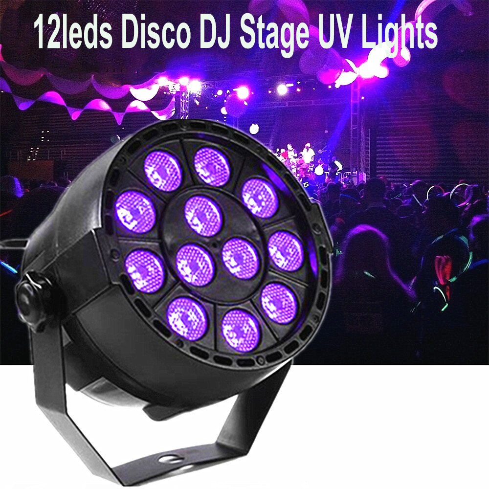 36W LED DJ Disco Par Light 12leds UV Violet Black Laser Projector for Christmas Bar Wedding Party Decor Wall Washer Spot Lamp - Image 3