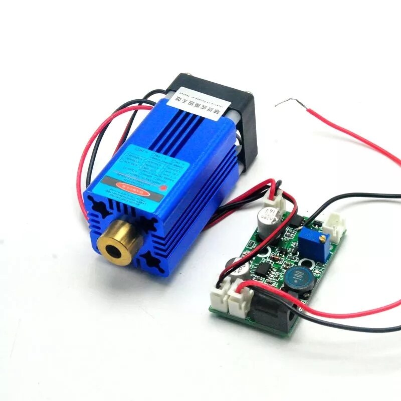 405nm 150mW Violet Blue Laser Dot Module W/ TTL & Fan Cooling Stage Lights 12V