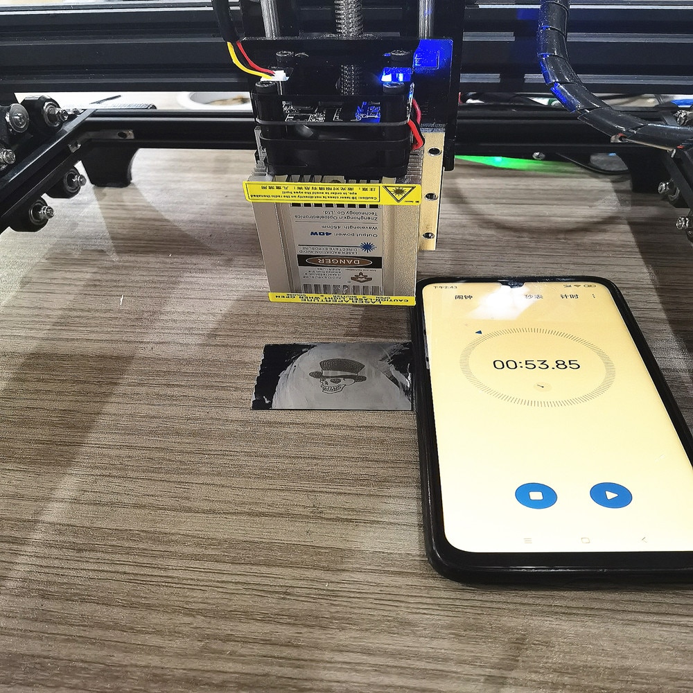 40W laser head, blue laser module, fast engraving speed, can be used to engrave stainless steel and oxidized metal, with TTL/PWM - Image 5
