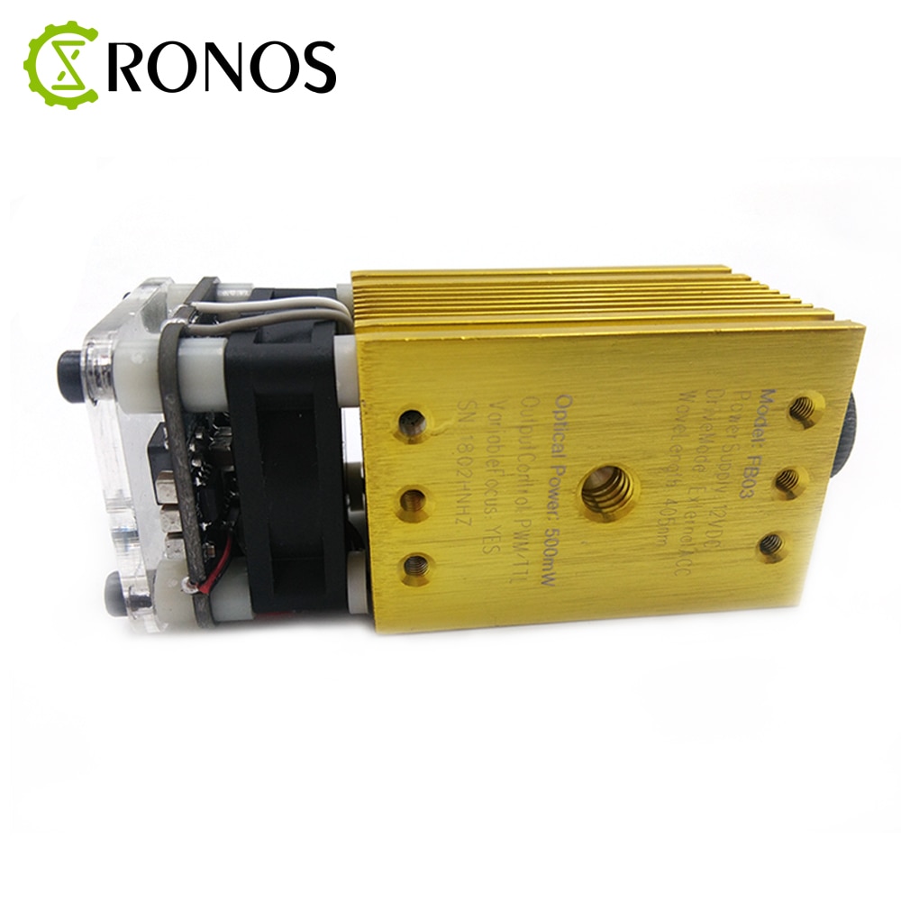 500mW 405nm 3P Gold laser 12V Blue Laser Module ,With TTL/PWM,0.5W Can Control Laser Power And Adjust Focus - Image 4