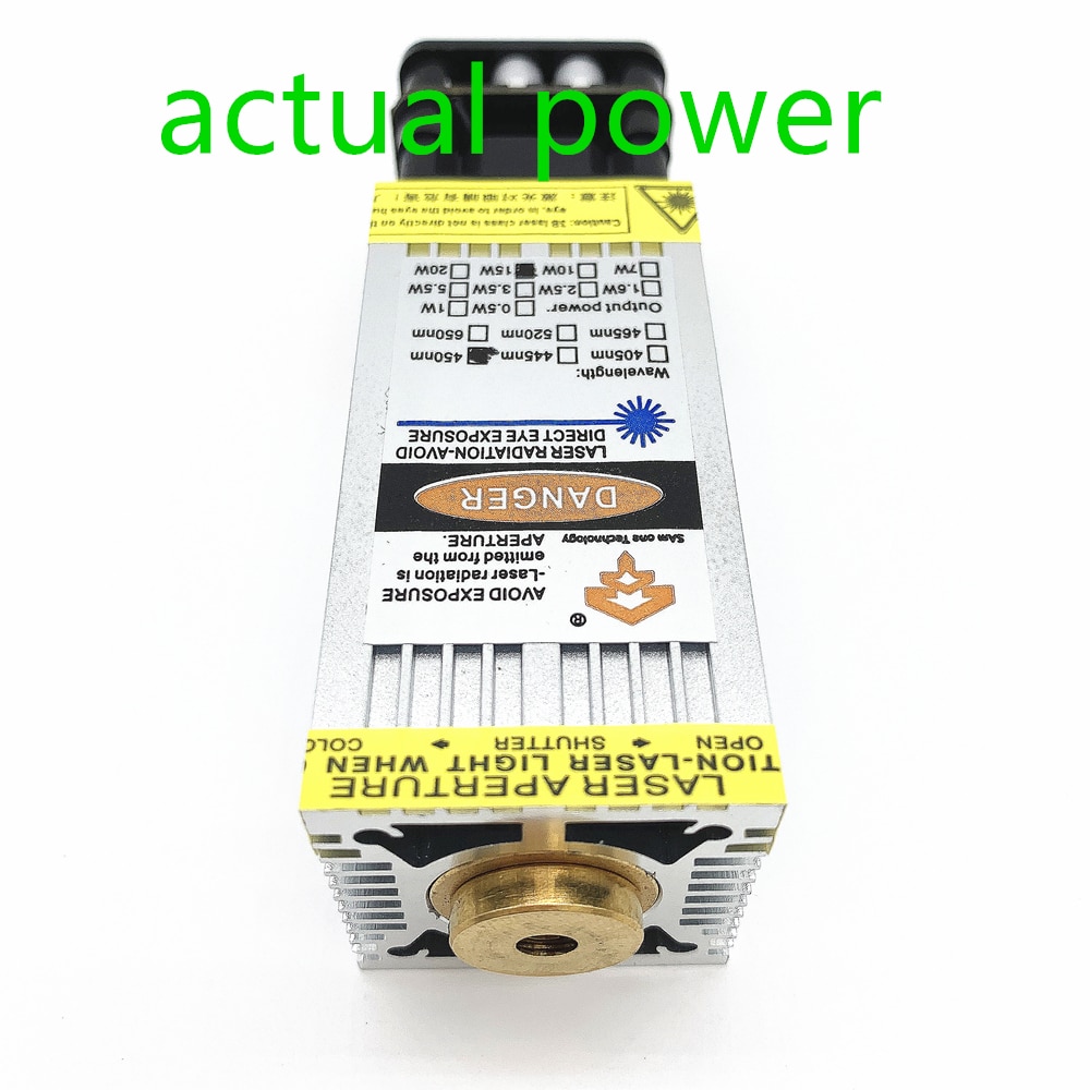 Actual power cnc15W 40mm laser head. 15W 33mm blue laser module with PWM/TTL can engrave stainless steel. Can cut 5mm balsa wood - Image 2