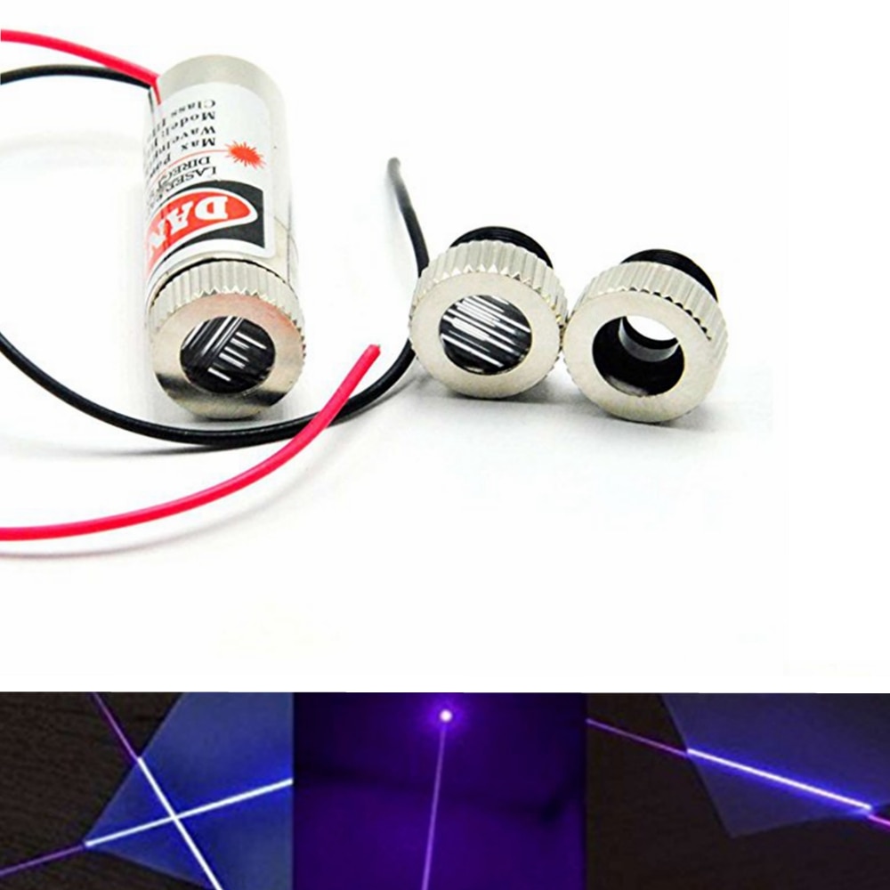 3in1 Dot/Line/Cross 405nm 10mW Violet Blue Laser Module With Heatsink – 405MDLC-10