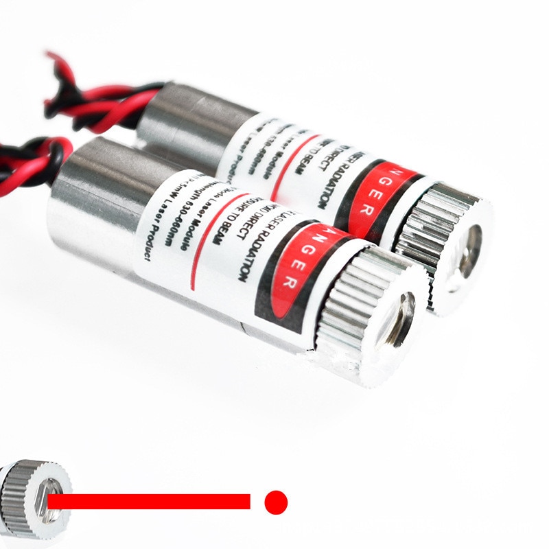 Adjustable Beam 650nm 5mW Red Point / Line / Cross Laser Module Head Glass Lens Focusable Industrial Class 3-5V - Image 4