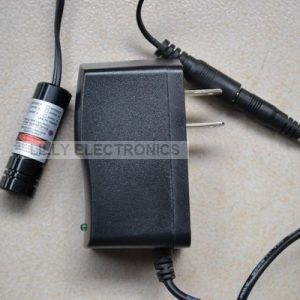 Adjustable Focusable 405nm 150mW Violet/Blue Laser DOT Module w/AC Adapter