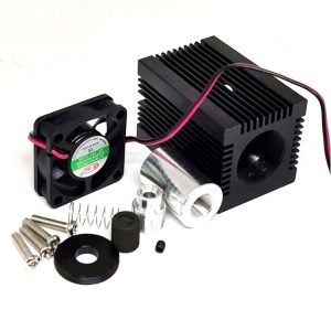 DIY 3350mm 5.6mm TO18 Laser Diode Housing Case w/405nm 450nm Glass Collimating Lens Cooling Heatsink Fan