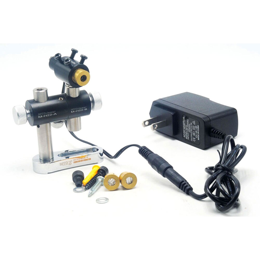 Dot/Line/Cross Focusable 50mw 650nm Violet Blue Laser Module w 2-axis Holder & Adapter - Image 2