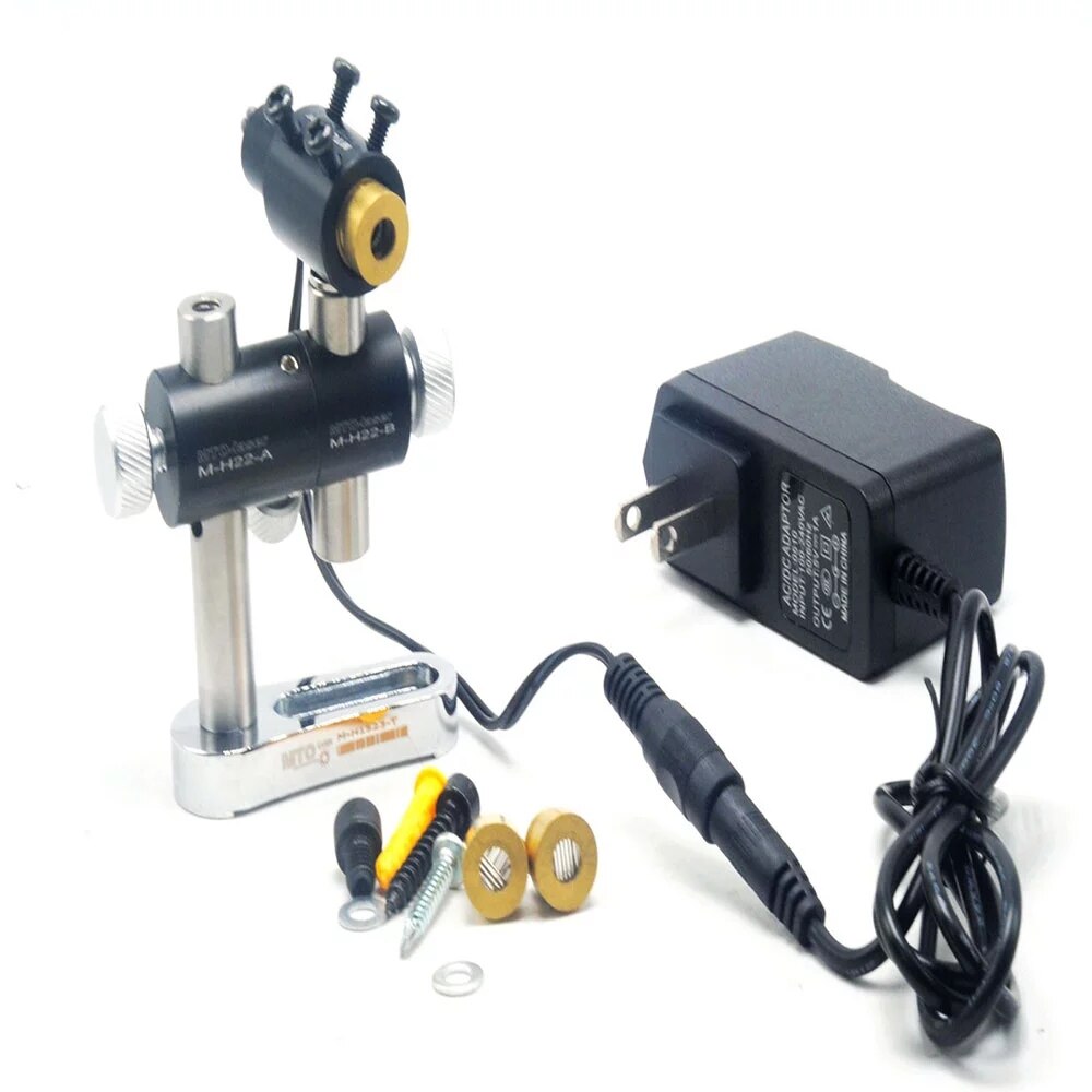 Focusable 100mw 405nm Violet Blue Laser ModuleDot/Line/Cross w 2-axis Holder & Adapter - Image 5