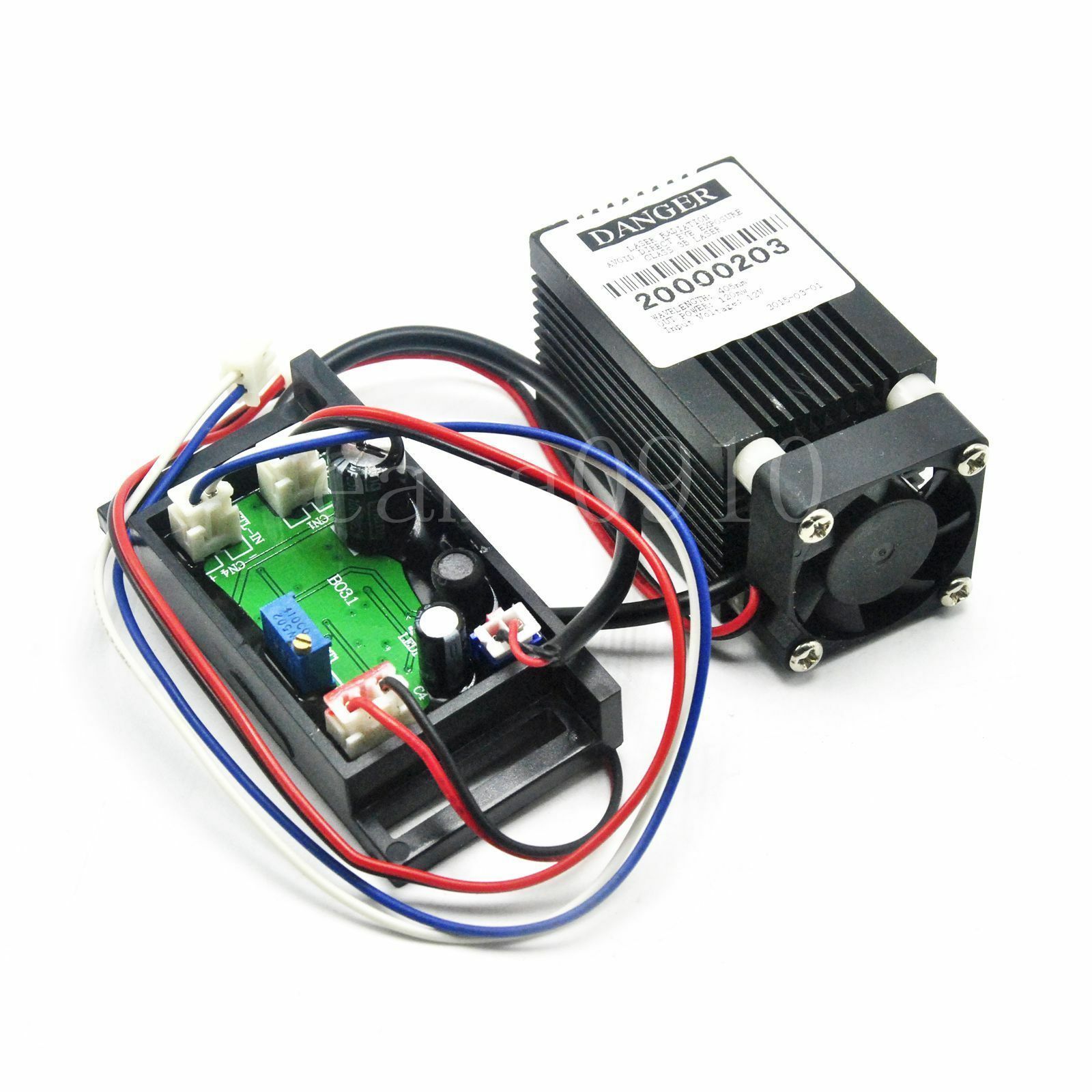 Focusable 200mW 405nm Violet Blue Focus Dot Laser Module 33x50mm - Image 2