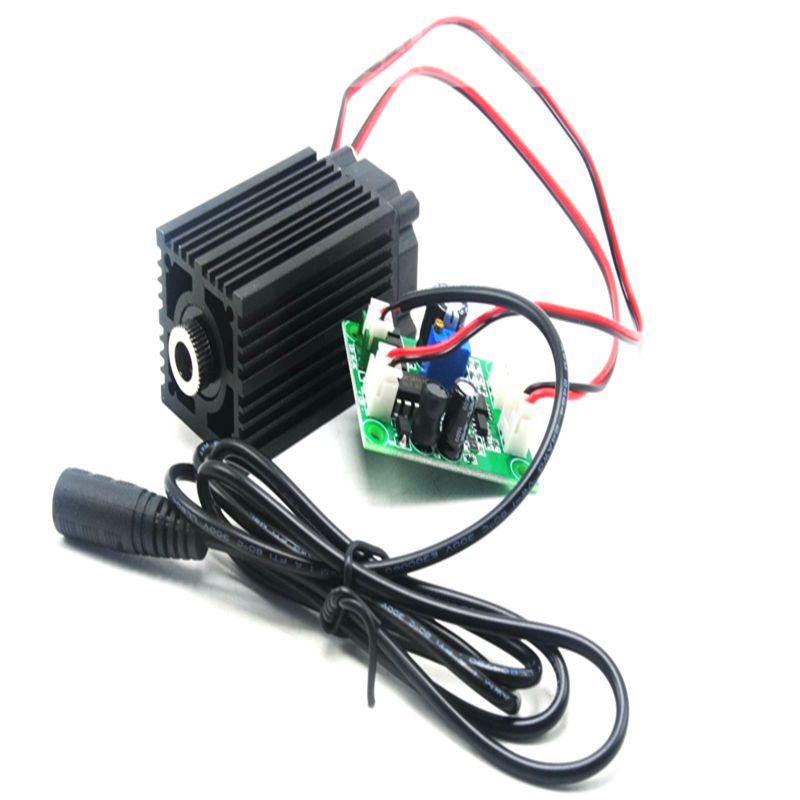 Focusable 405nm 100mw Violet/Purple Blue Laser Line Module w 12V AC Adapter