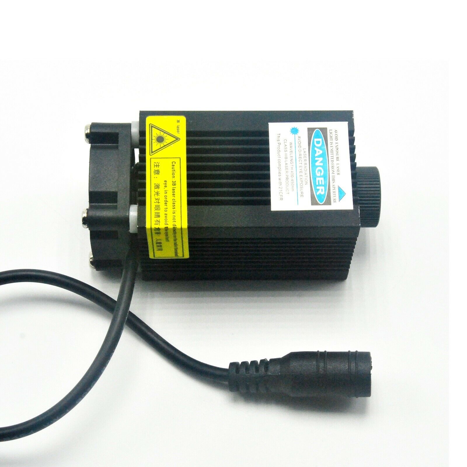 Focusable 405nm 500mW Violet/BLue Dot Laser Engraving Module Carve Wood 12V Adapter Holder - Image 4