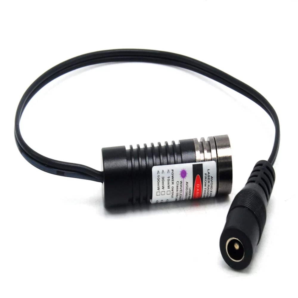 Focusable 405nm 50mw Violet Blue Laser Diode Module 14.5x45mm Point Laser 5V Power Adapter US/EU/UK