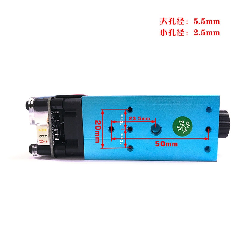 High Power 2500MW Blue-violet Laser Module for Laser Engraving and Cutting 445nm Adjustable Focus 0.5w/2.5w/5.5w/10w Optional - Image 3