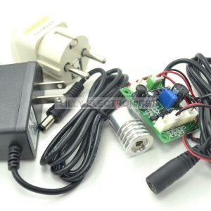 Industrial 12V 100mw 405nm Blue/Violet Light Laser Module w/TTL 18x25mm with US adapter