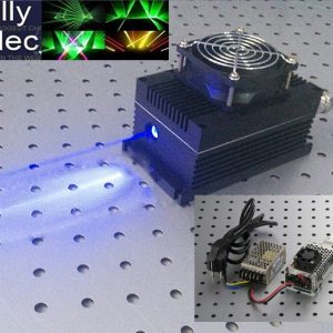 Industrial Lab 445nm 4000mW 4W Violet Blue Laser Dot Module TTL/Analog 0-30KHZ TEC Cooling 24 hours working