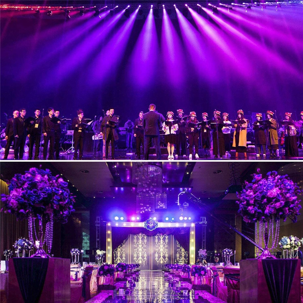 LED DJ Disco Par Light 12leds UV Violet Black Laser Projector for Christmas Bar Wedding Home Party Decor Wall Washer Spot Lamp - Image 5