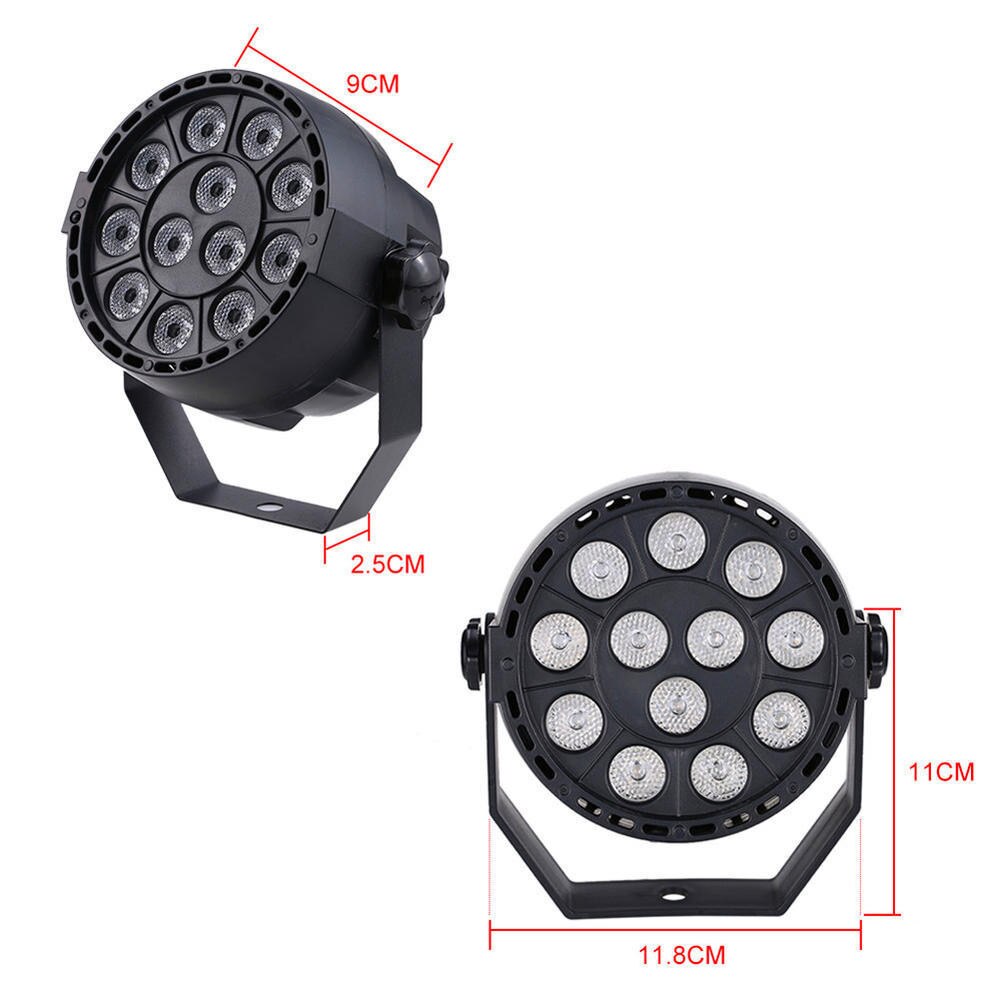 LED DJ Disco Par Light 12leds UV Violet Black Laser Projector for Christmas Bar Wedding Home Party Decor Wall Washer Spot Lamp
