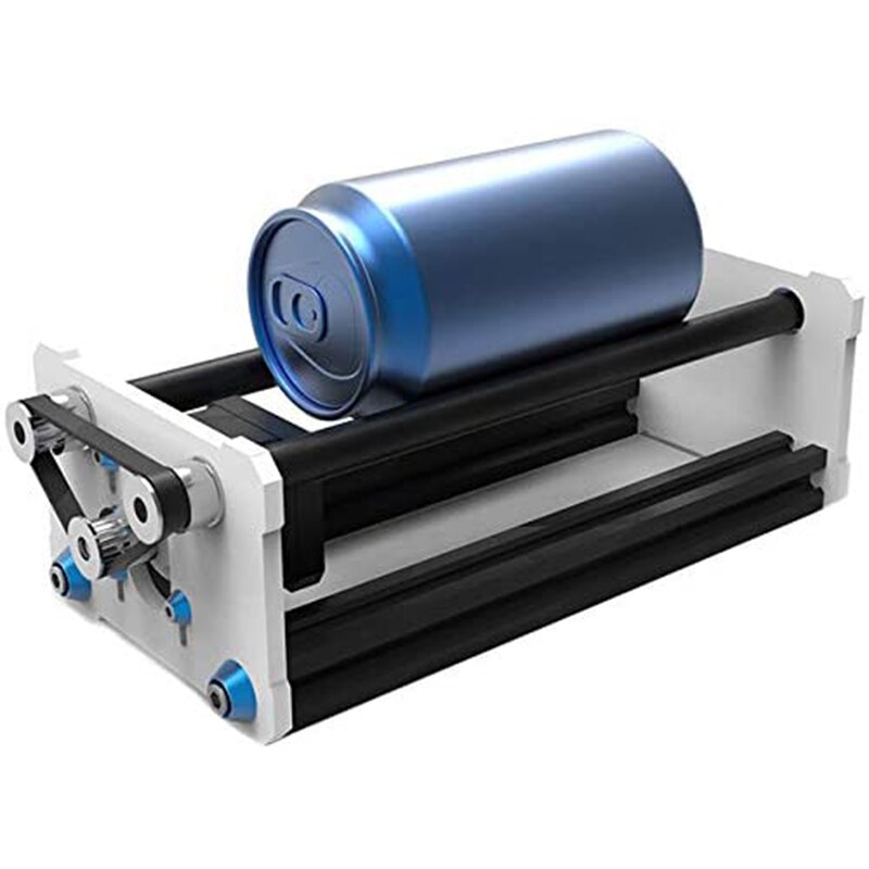 Laser Master 2, Laser Engraver Y-axis Rotary Roller Engraving Module for Engraving Cylindrical Objects Cans - Black - Image 5
