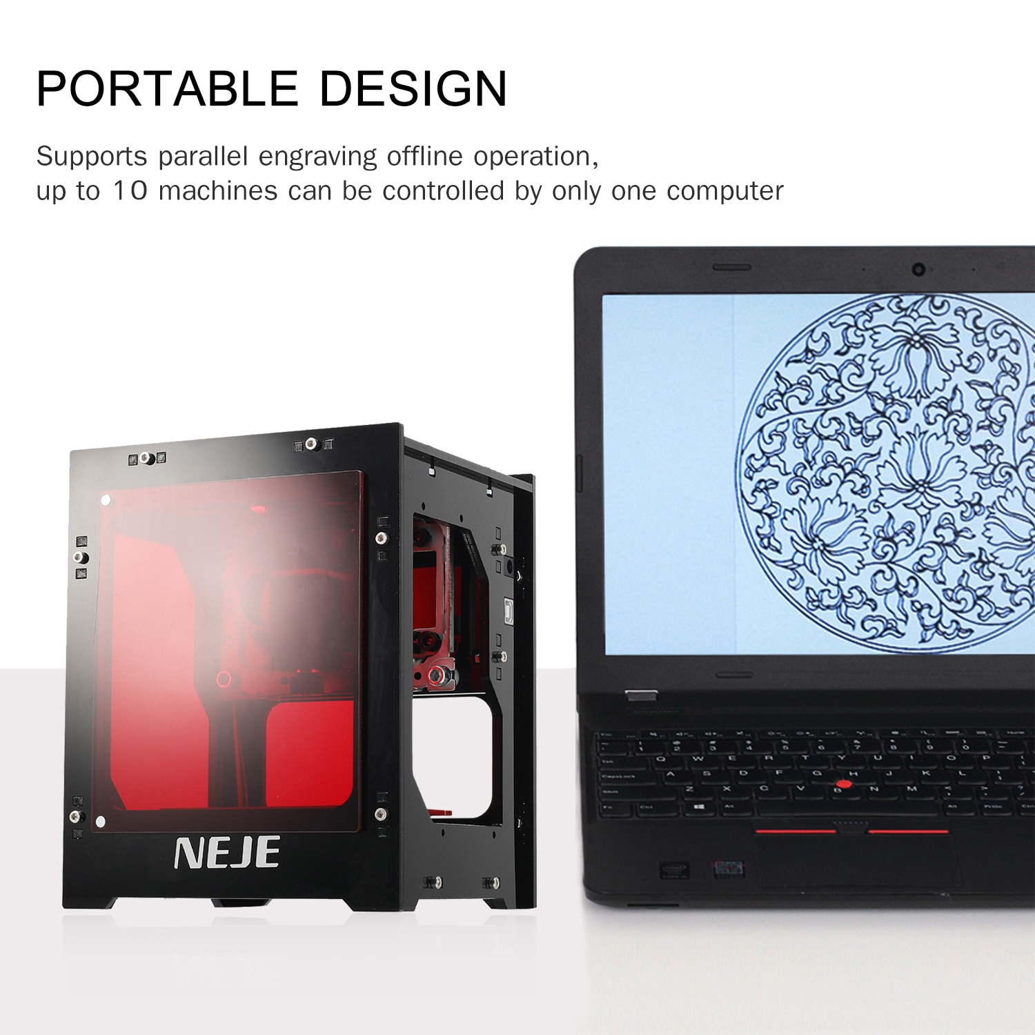 NEJE KZ 10W 450nm Laser Engraving Machine Smart Blue Light AI Engraving Machine Supports Off-line Operation Logo Mark Printer - Image 3