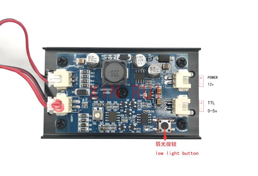 Upgraded 5.5w 12v high power 445NM focusing blue laser module laser engraving and cutting TTL module 5500mw laser tube