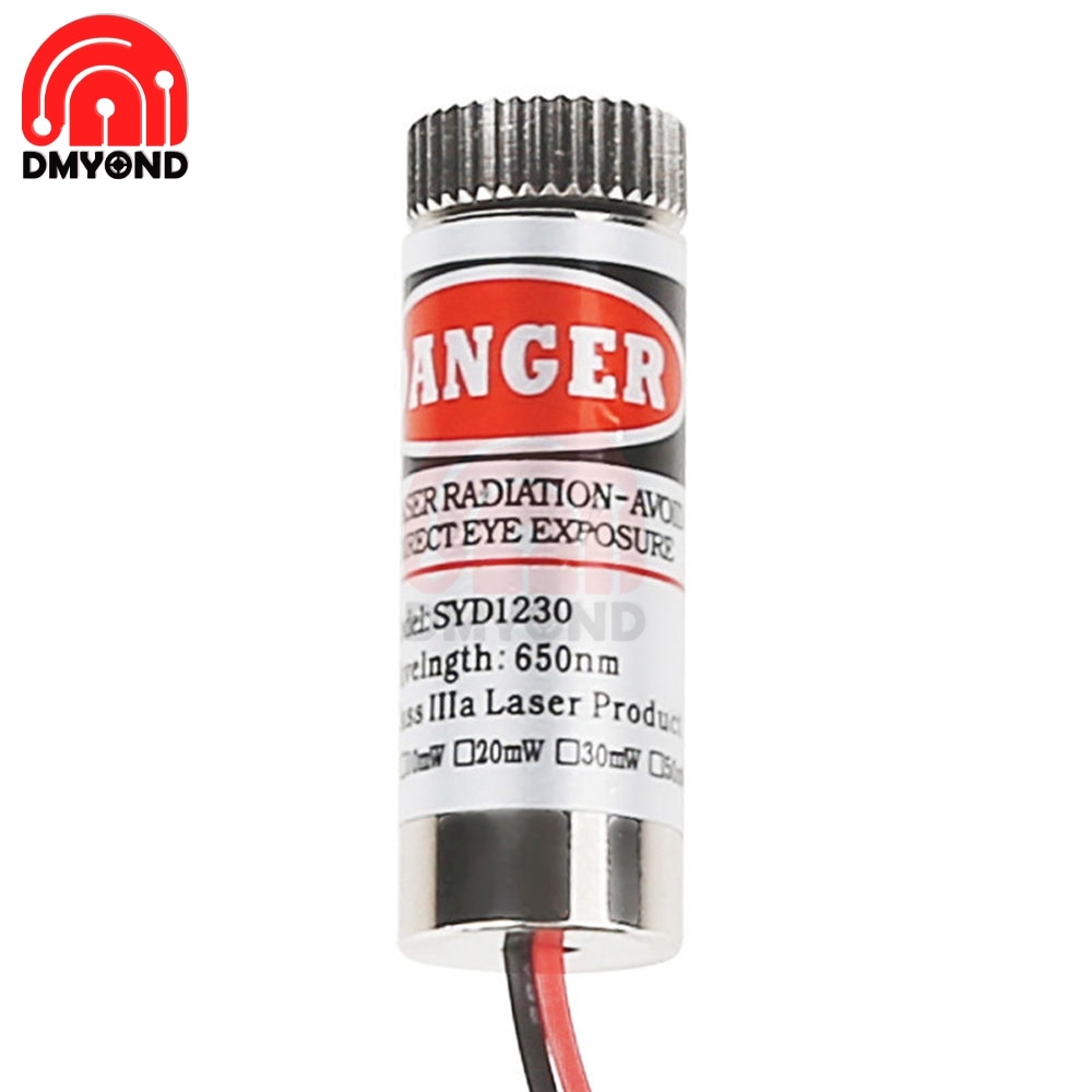 Wholesale 650nm Red Laser 3V-5V Industrial Laser Head Cross Laser Module Head Glass Lens Focusable Industrial Class
