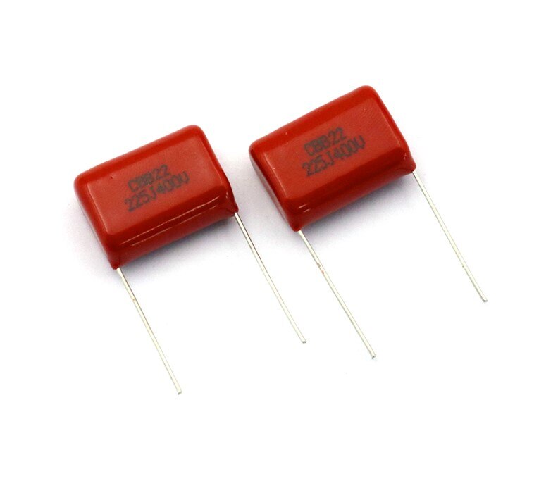 thumbnail image 2 of Smw 10-Pack 225J 2.2uF CBB 400V Metallized Film Capacitor – P=20MM 2 of 4