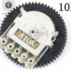 100PCS A103 10K Duplex Gear Potentiometer Dial For Radio MP3/MP4 Volume Adjustment Switch Potentiometers A10K 16x2mm