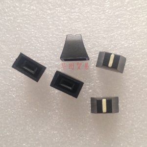 10pcs Mixer Equalizer Push Button Cap / Hole 4mm EQ Push Button Cap / Straight Slip Potentiometer Fader Black Knob