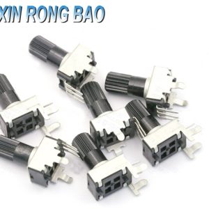 10pcs Rv09 Vertical 12.5mm Shaft 1k 2k 5k 10k 20k 50k 100k 0932 Adjustable Resistor 9 Type 3pin Seal Potentiometer