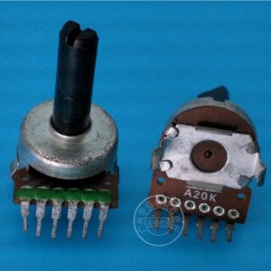1pcs 161-type vertical double potentiometer A20K / 6 feet Without screw/ handle length 20MMF