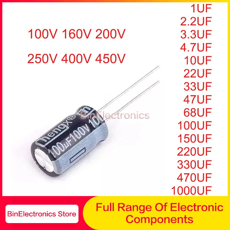 thumbnail image 2 of CX 22uF 200V Electrolytic Capacitors – 20Pcs Radial 10x16mm – 105°C 2 of 5