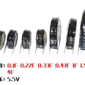 2PCS Farad Capacitor 5.5V 0.1F 0.22F 0.33F 0.47F 1.F 1.5F 4.0F 5.0F Super Capacitor 0.1f-5.0f Double Layer CCapacitor V type