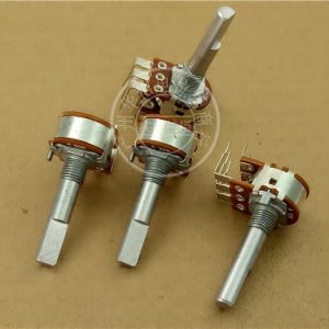 2pcs 148-type double curved foot potentiometer A10K 20K 50K 100K 250K 500K / handle 30MMF / stepper with 41 points