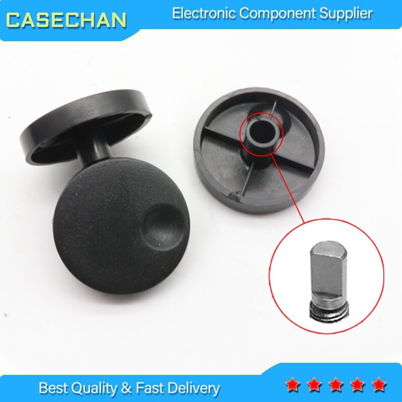 thumbnail image 2 of 10x Volume Potentiometer Knob With Scale Mark - Loudspeaker Shaft Rotary Cap - Black Unbranded 2 of 4