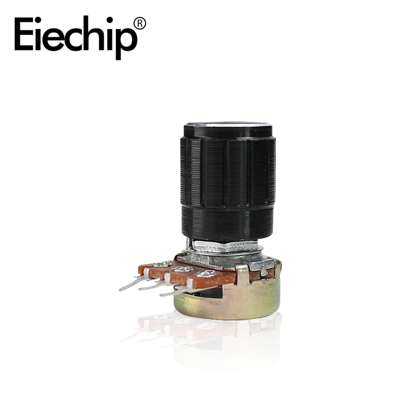 Lot De 5 Potentiomètres WH148 100K Ohm - Résistance Variable Film Carbone, 1 Tour, Pour Volume, Luminosité, DIY Audio