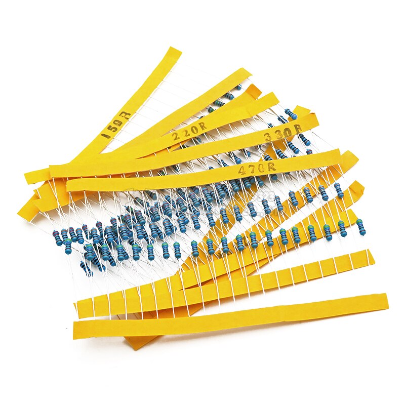 thumbnail interactive-video image 1 of 600 Piece 1/4W Metal Film Resistor Kit – 30 Values, 20 Each – 1% Tolerance 1 of 5