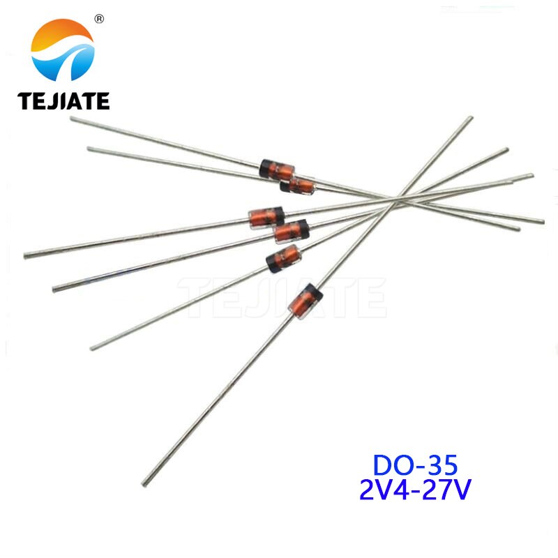 100PCS-1-2W-Zener-diode-BZX55C-0-5W-2V4-3V0-3V3-4V3-4V7-5V1-5V6-6V2