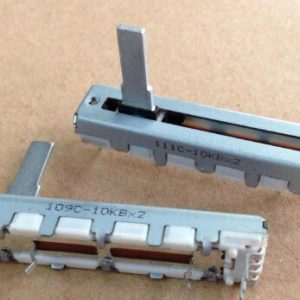 Japan ALPS 4.5cm 45mm centimeters slide potentiometer 10KBX2 B10KX2 B10K without mid point with dust film shaft 15MM switch