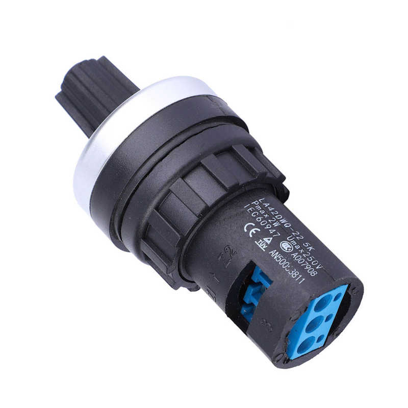 22mm Single Turn Potentiometer 5K Ohm 2W - LA42DWQ High Accuracy Variable Resistor For Speed Control