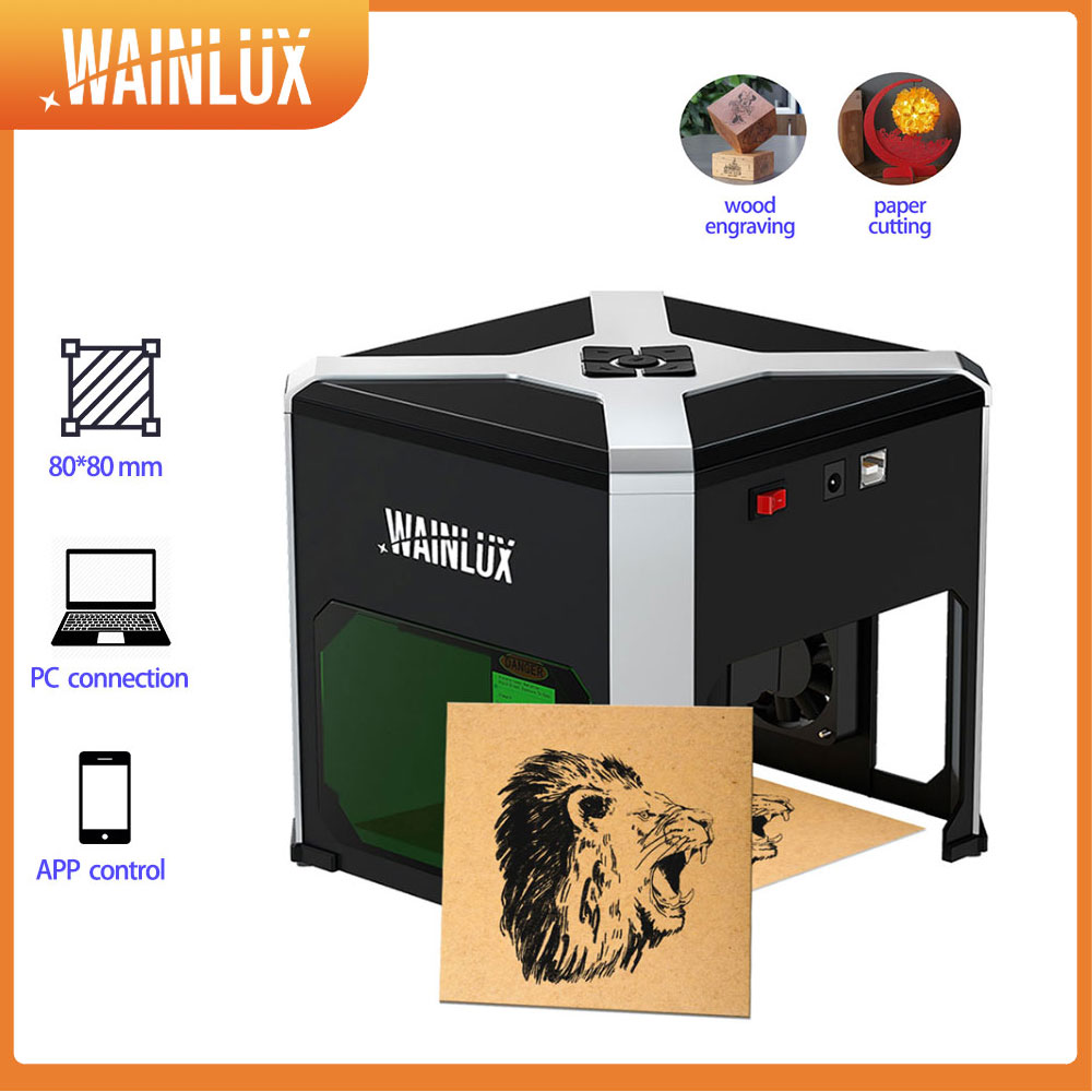 Wainlux Laser Engraver K6 3000mw CNC Wifi Mini Laser Engraving Machine DIY Logo Mark Printer