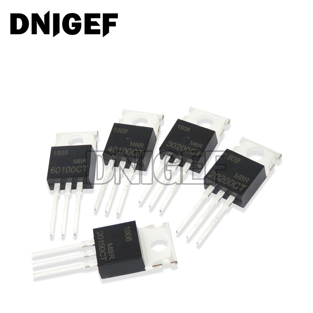 Pack Of 5pcs) MBR40100PT ASEMI TO-247/3P Package Schottky Barrier Diode 40a 100v With Heat Sink For Transformer