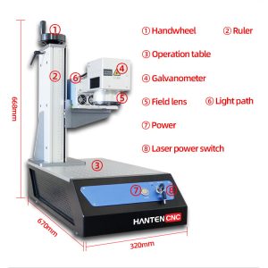 Portable 3d Laser Marking Machine UV Laser Engraving Machine Metal Plastic Glass High Precision Marking Machine 3W UV Engraving