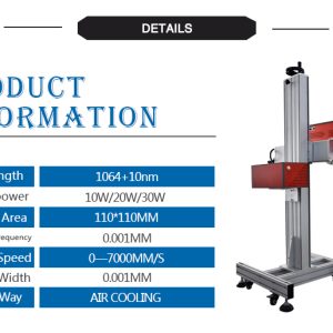 20/30W Fast Speed Expiry Date Batch Coding Machine Fiber Online  Flying Laser Jet Printer For Glass Plastic Bottle
