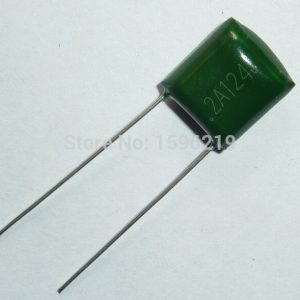 100pcs Mylar Film Capacitor 100V 2A124J 0.12uF 120nF 2A124 5% Polyester Film capacitor