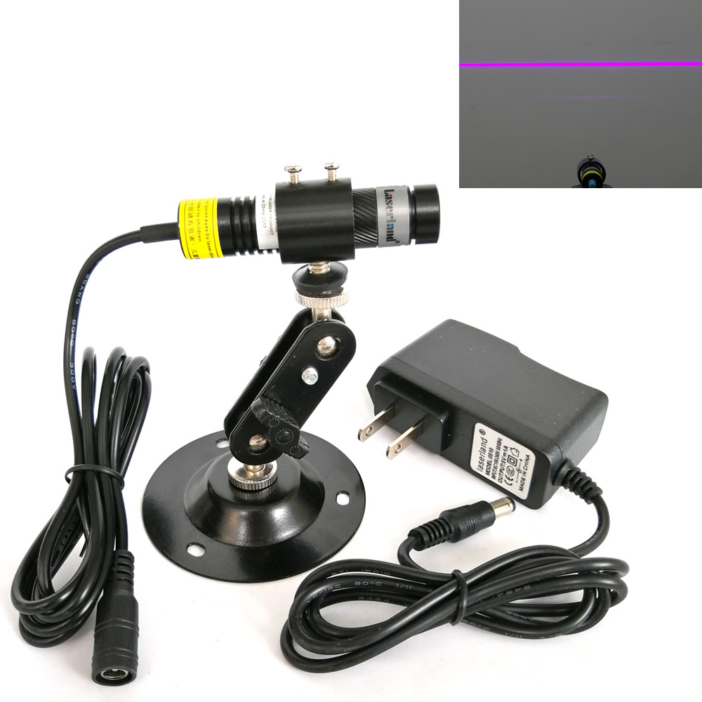 Q-BAIHE 3-in-1 405nm 100mW Violet-Blue Laser Module - Dot/Line/Cross With Heatsink