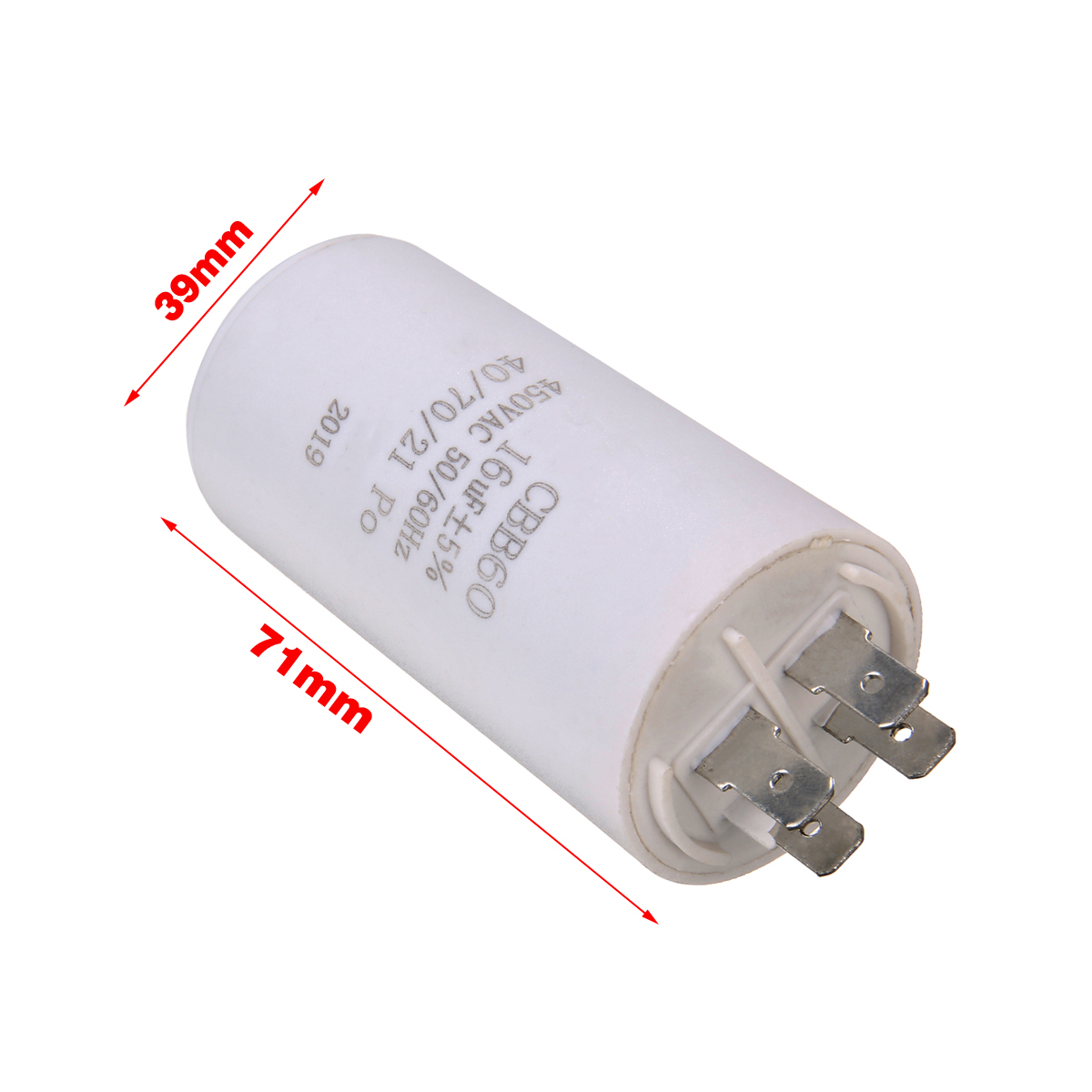 thumbnail image 2 of Run Capacitor, CBB60 8uF 450V 50/60Hz Motor Start Capacitor, Professional Mini Motor Capacitor For Motor Pump Household Appliances 2 of 13