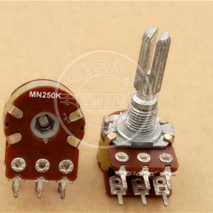 2pcs for Taiwan Double Balance Potentiometer MN250K / With Midpoint / Middle back to zero / 25MM Handle Knurled Shaft